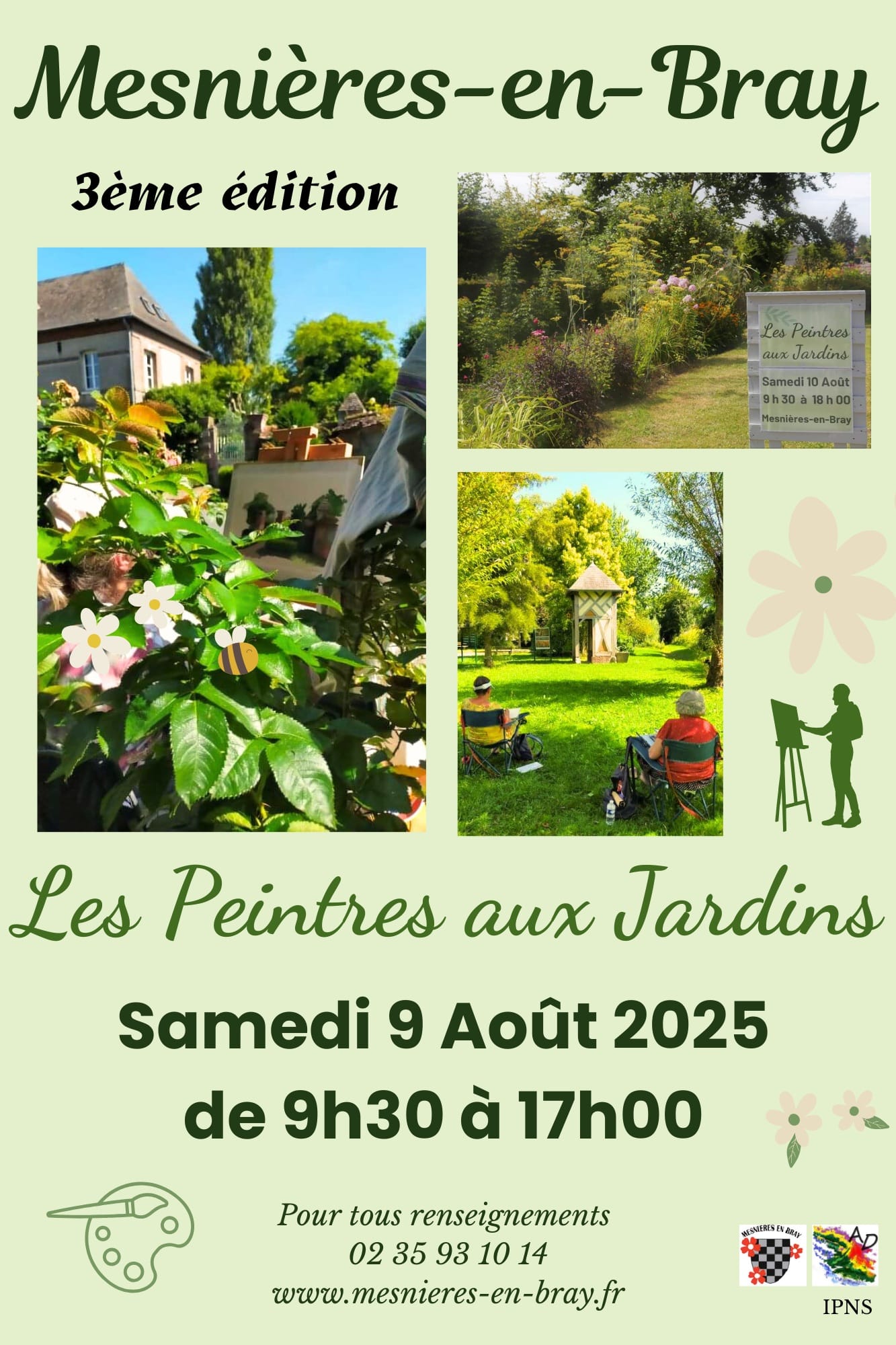 Album Photo Détente au Jardin, Style Montage Photo Scrapbooking, Floral Jardinage, Couleurs douces Vert - Proposition Affiche les Peintres aux Jardins 2025