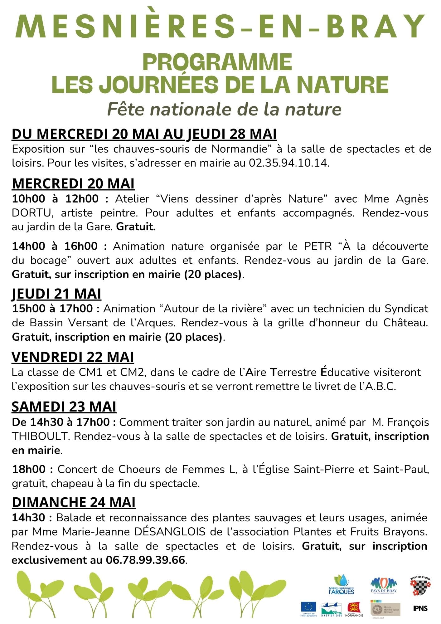 Programme journées de la nature
