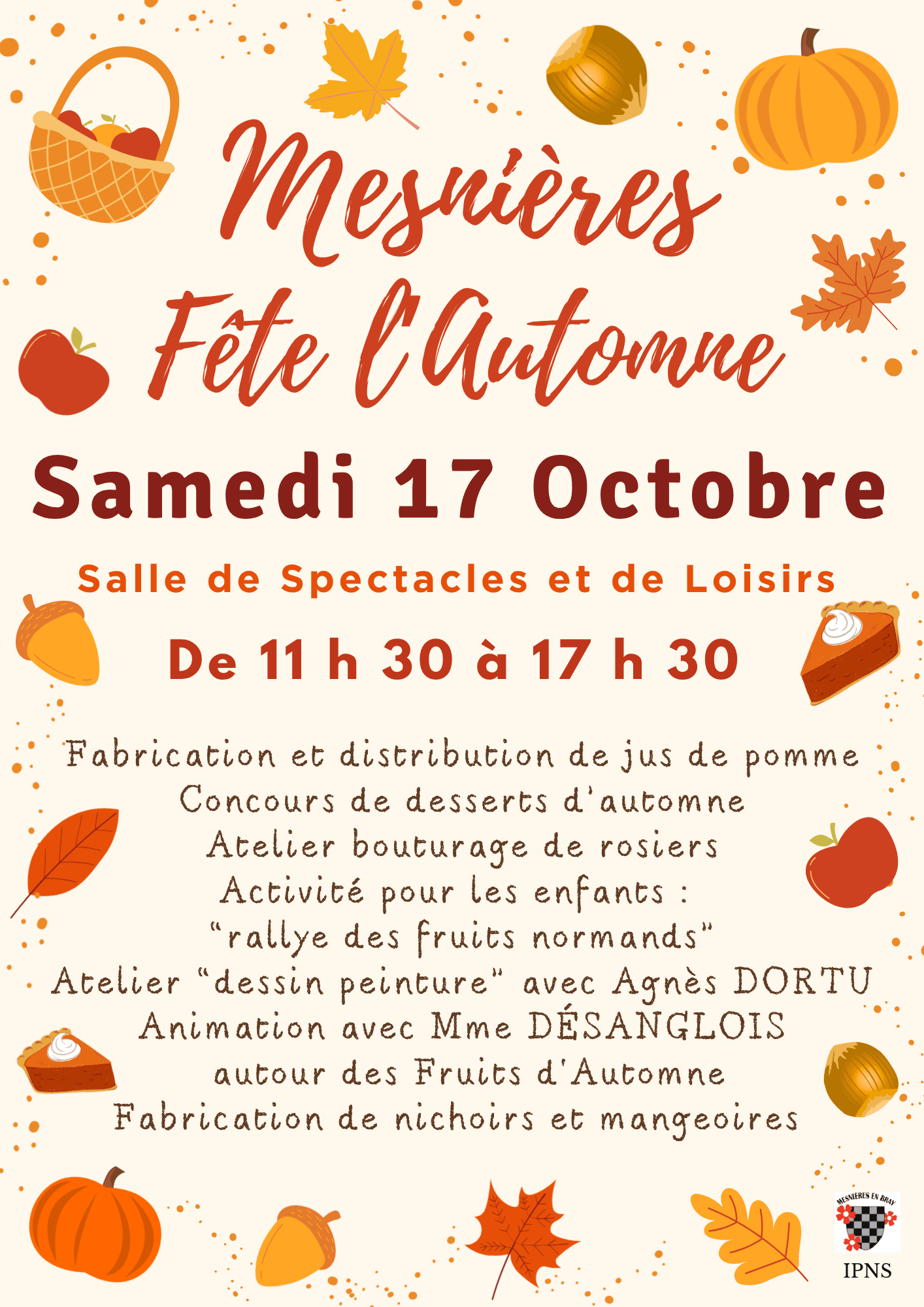 Affiche mesnières fête l'automne