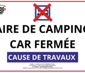 FERMETURE DE L’AIRE DE CAMPING-CAR