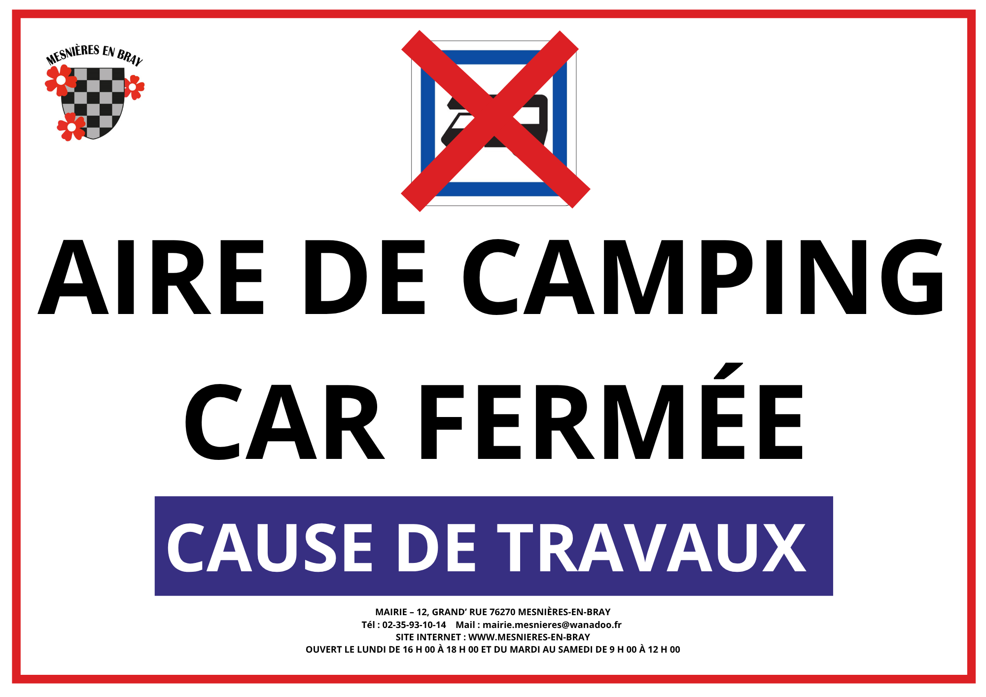 Aire camping-car fermée