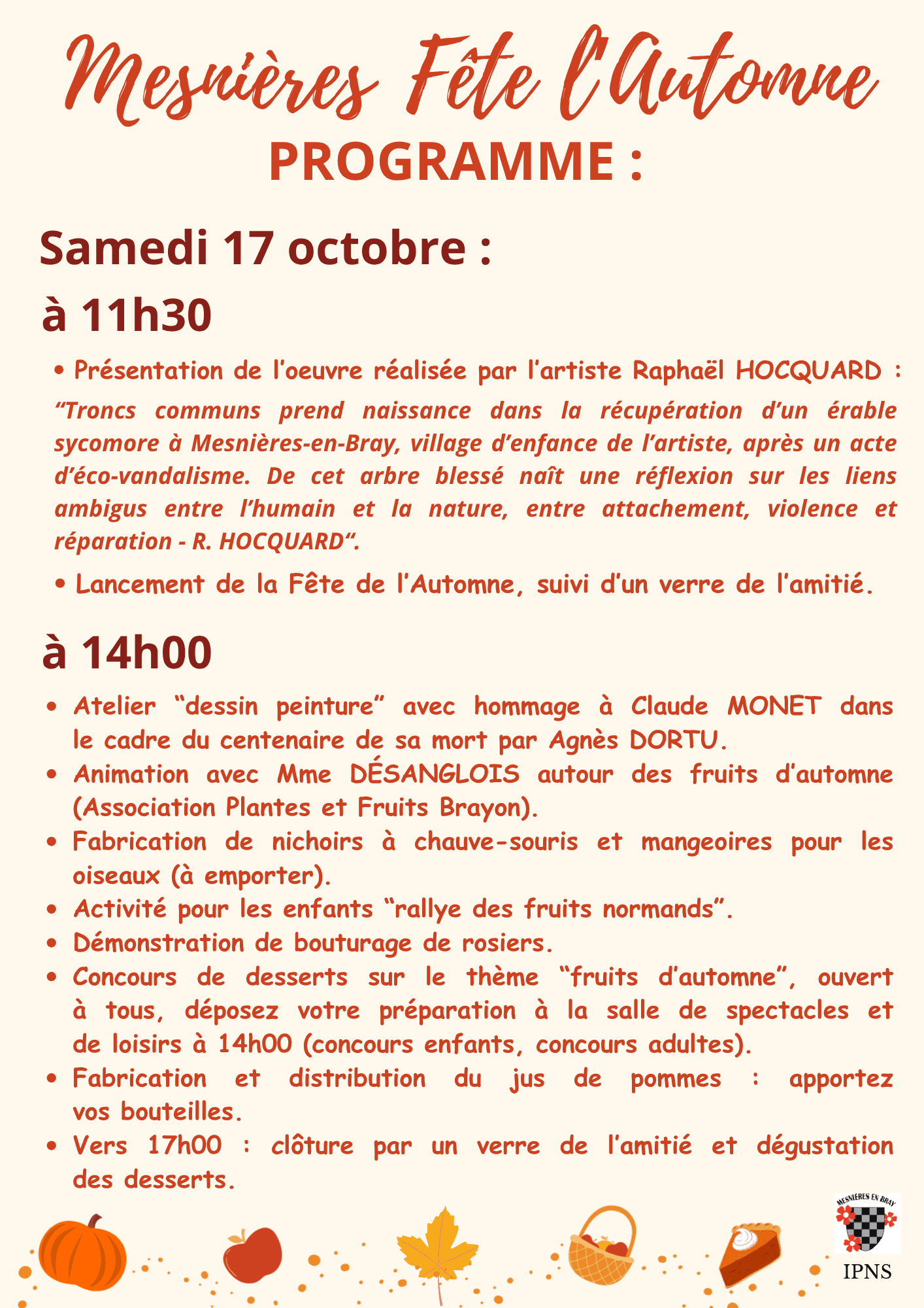 Programme fête de l'automne